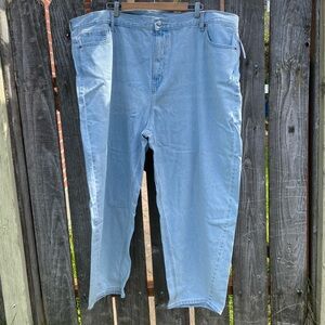Light wash non stretch barrel balloon leg jeans